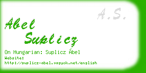 abel suplicz business card
