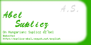 abel suplicz business card